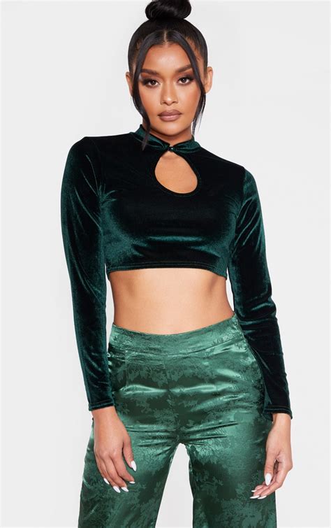 metallic fabric crop tops|keyhole crop tops.